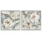 Stupell Industries Country Antique Blossoms 2pc Framed Giclee Wall Art Set Design by Nina Blue